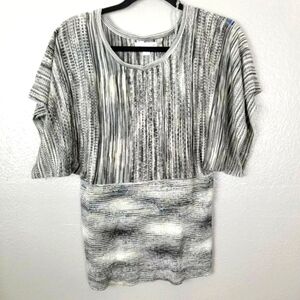 John Paul Richard Women's Empire Dolman Short Sleeve Sweater XL Work Casual